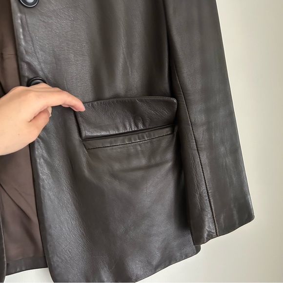 Vintage Pellacci Brown Leather Jacket - Picture 3 of 10